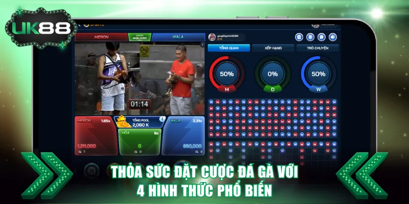 Thỏa sức đặt cược đá gà với 4 hình thức phổ biến 