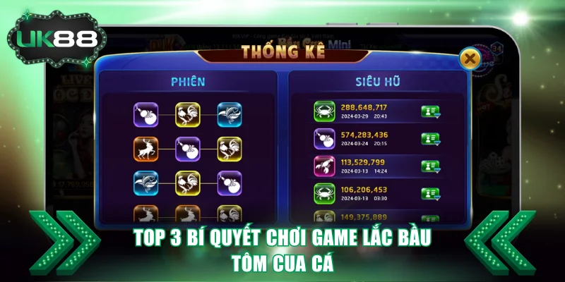 Top 3 bí quyết chơi lắc Bầu Tôm Cua Cá